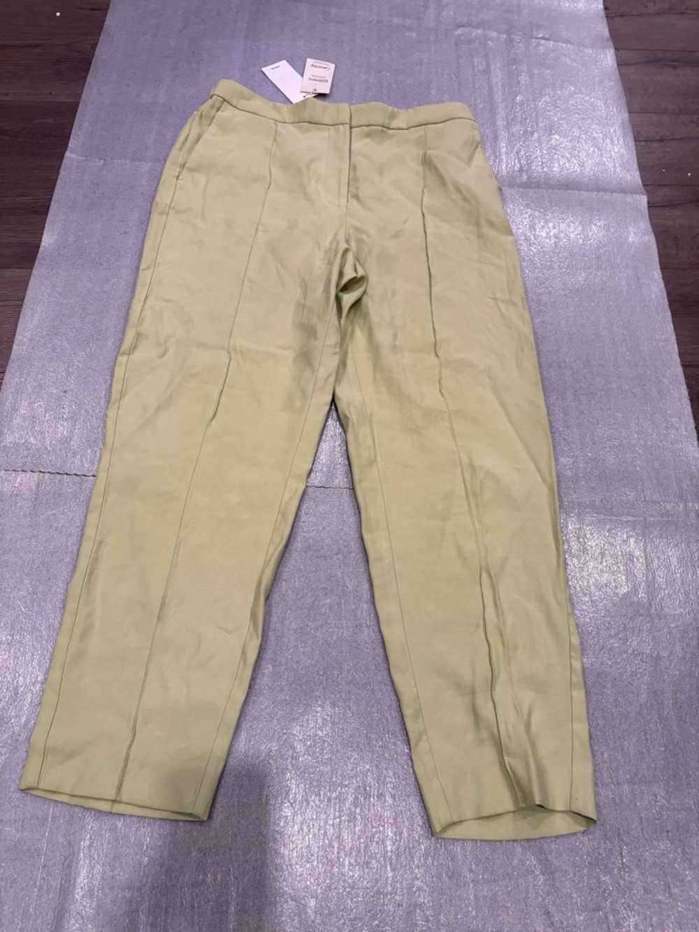 Mango Light Green Dress Trousers - Tailored Seams